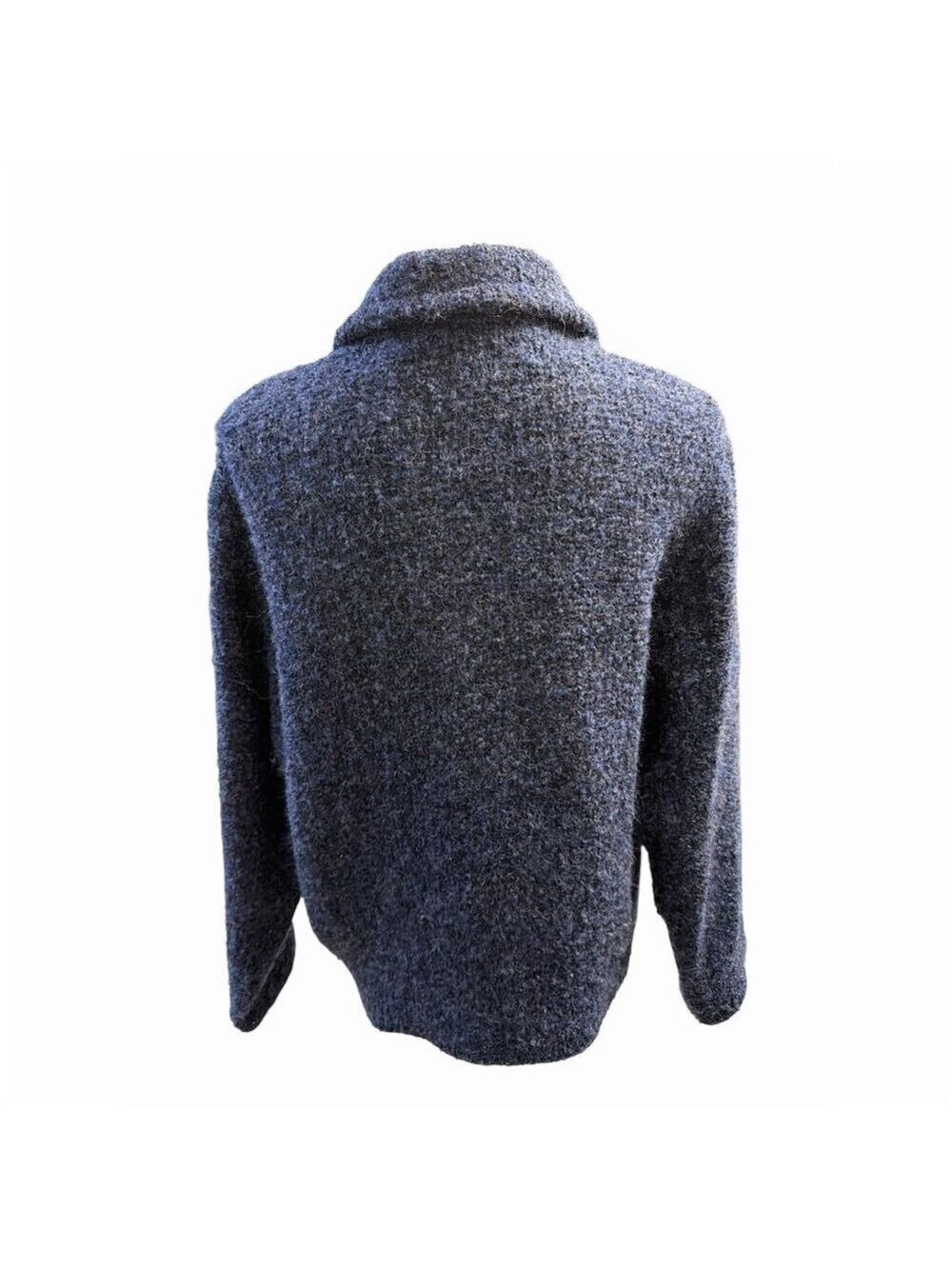 Weave of the Irish Cardigan Wool Jacket Womens L Blue Boucle Button (22” Ptp) - Picture 2 of 9